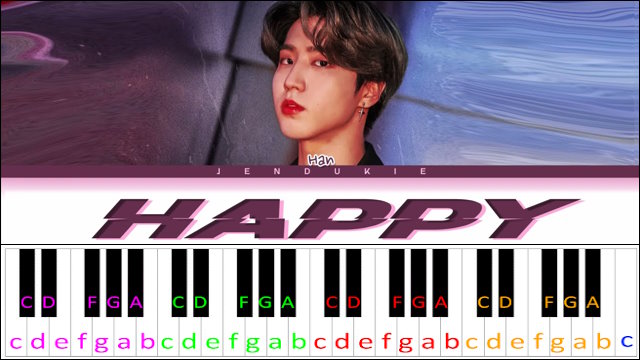 HaPpY by HAN (Stray Kids) Piano / Keyboard Easy Letter Notes for Beginners