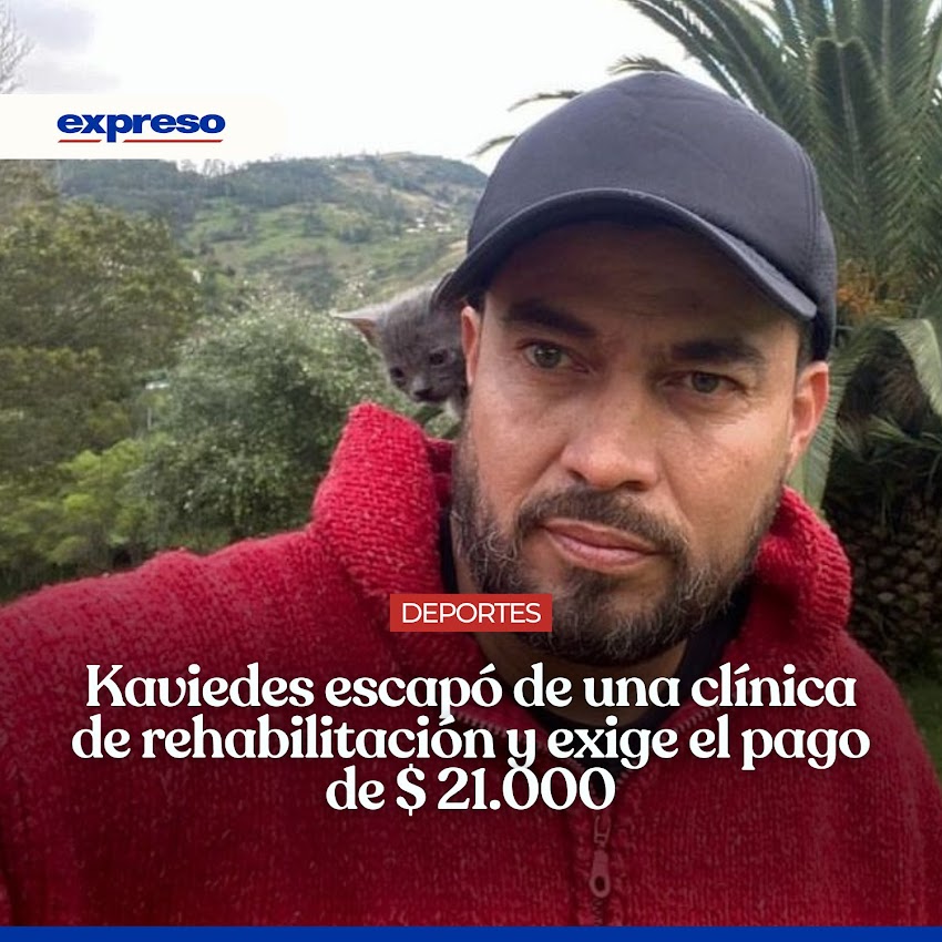 Jaime Kaviedes, el exjugador de la selección ecuatoriana, se escapó de una clínica de rehabilitación y está exigiendo a excompañeros el monto de 21.000 dólares.