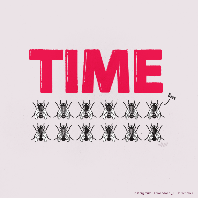 clever illustration series Time Flies