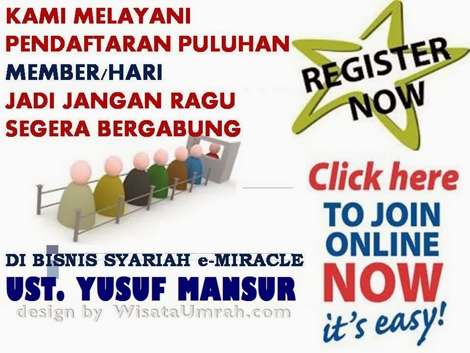 bisnis yusuf mansur register now