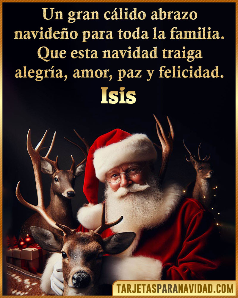 Tarjetas Navideñas personalizadas para Isis