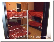 Where I slept in 6 bed dorm