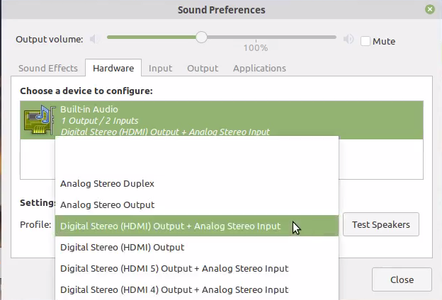 Mengatasi Audio Suara tidak Ada Saat Colok Monitor di Linux