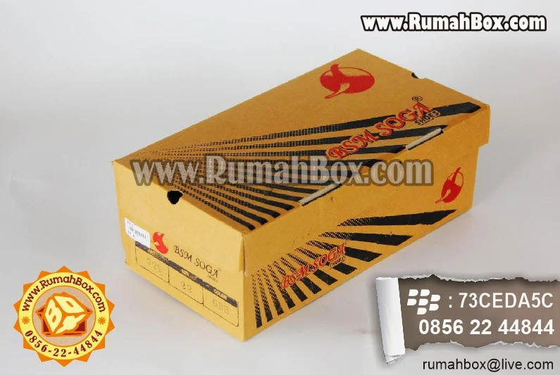 dus sepatu corrugated murah