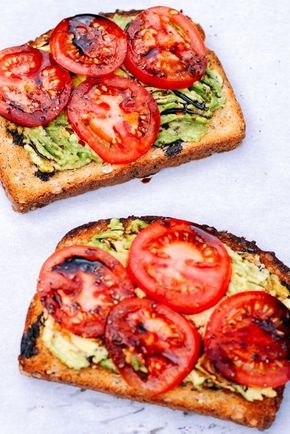 Tomato and Avocado Toast with Balsamic Syrup #avocado #avocadotoast #toast #breakfast #lunch