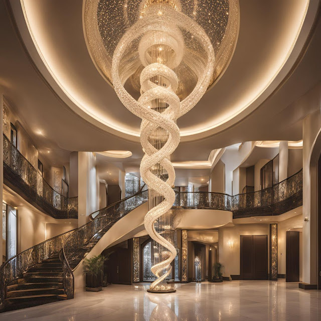 Infinity Spiral Chandelier: Captivating Curves