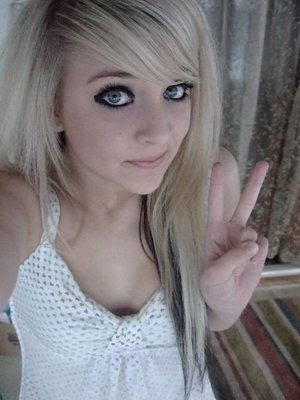 Long Blonde Emo Girl Haircuts