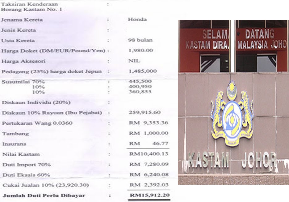 Prosedur membeli motor/kereta/kenderaan dari luar negara 