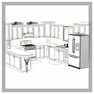 sketsa kitchen set
