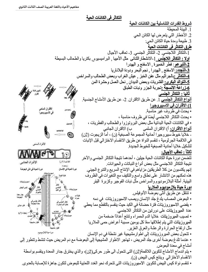 كتيب مفاهيم الثانوية العامة شعبة علمي علوم الخاص بوزارة التربية والتعليم