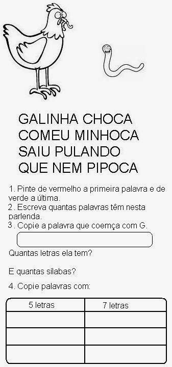 Plano de Aula Galinha Choca