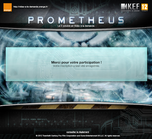 Grand concours Prometheus avec Orange