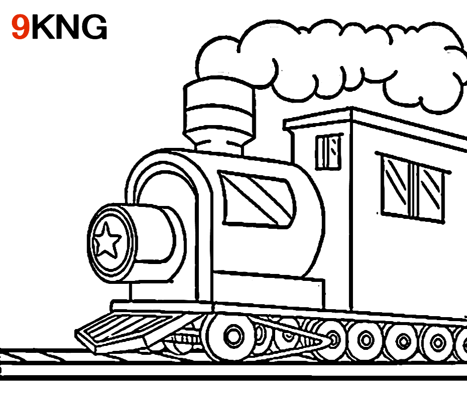 Ausmalbilder Zug, Lokomotive, Eisenbahn zum Ausdrucken Kostenlos [PDF]