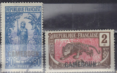 Cameroun  - 1921 - Types of Middle Congo, 1907, Overprinted