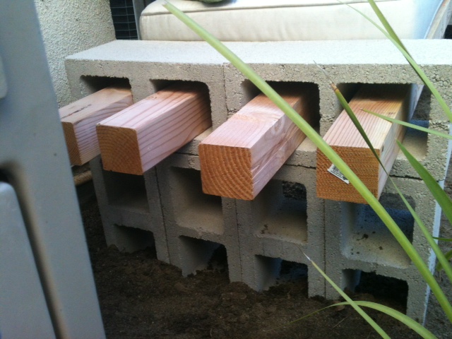 DIY Concrete Block Bench