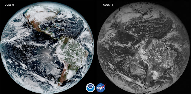 Comparação de imagens feitas a partir dos dois satélites