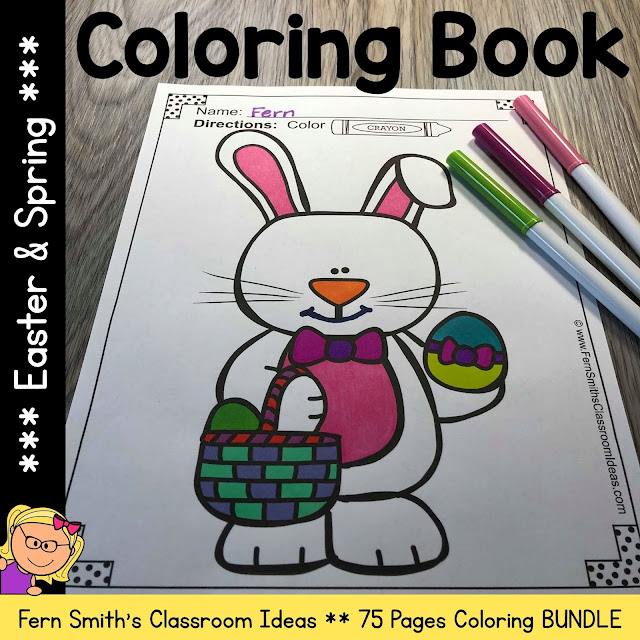 Easter and Spring Coloring Pages Bundle - 75 Pages of Spring and Easter Bundle