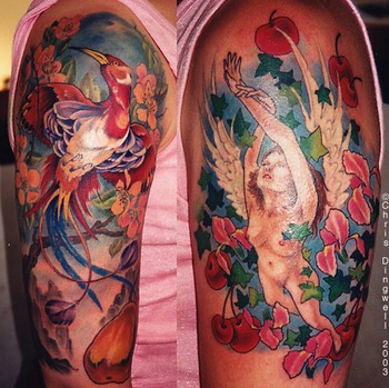 half sleeve tattoos Fashionhairstyles 2012 man women sleeve tattoos women