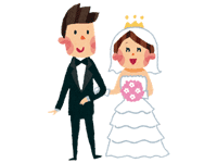 ウェディングドレス・タキシード | ジューンブライド結婚式のイラスト・画像素材