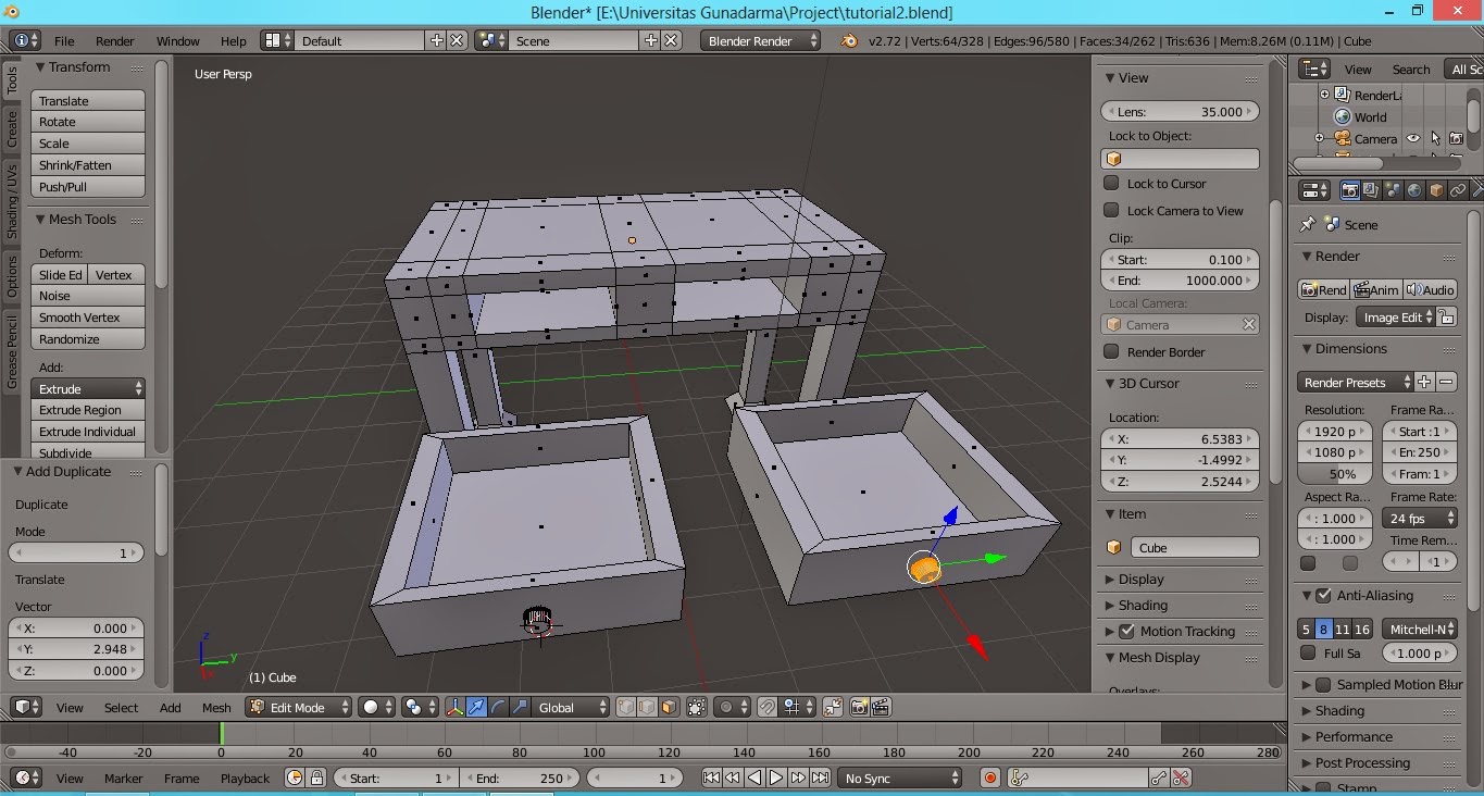 Tutorial Sederhana Belajar Animasi  3D  Blender  Membuat Meja 