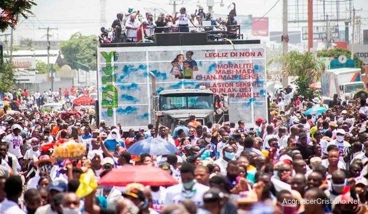 Marcha contra matrimonio gay en Haití
