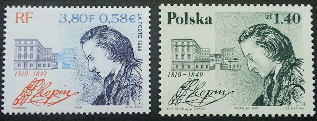 France Poland Joint Issue Famous Composer Frédéric Chopin 199