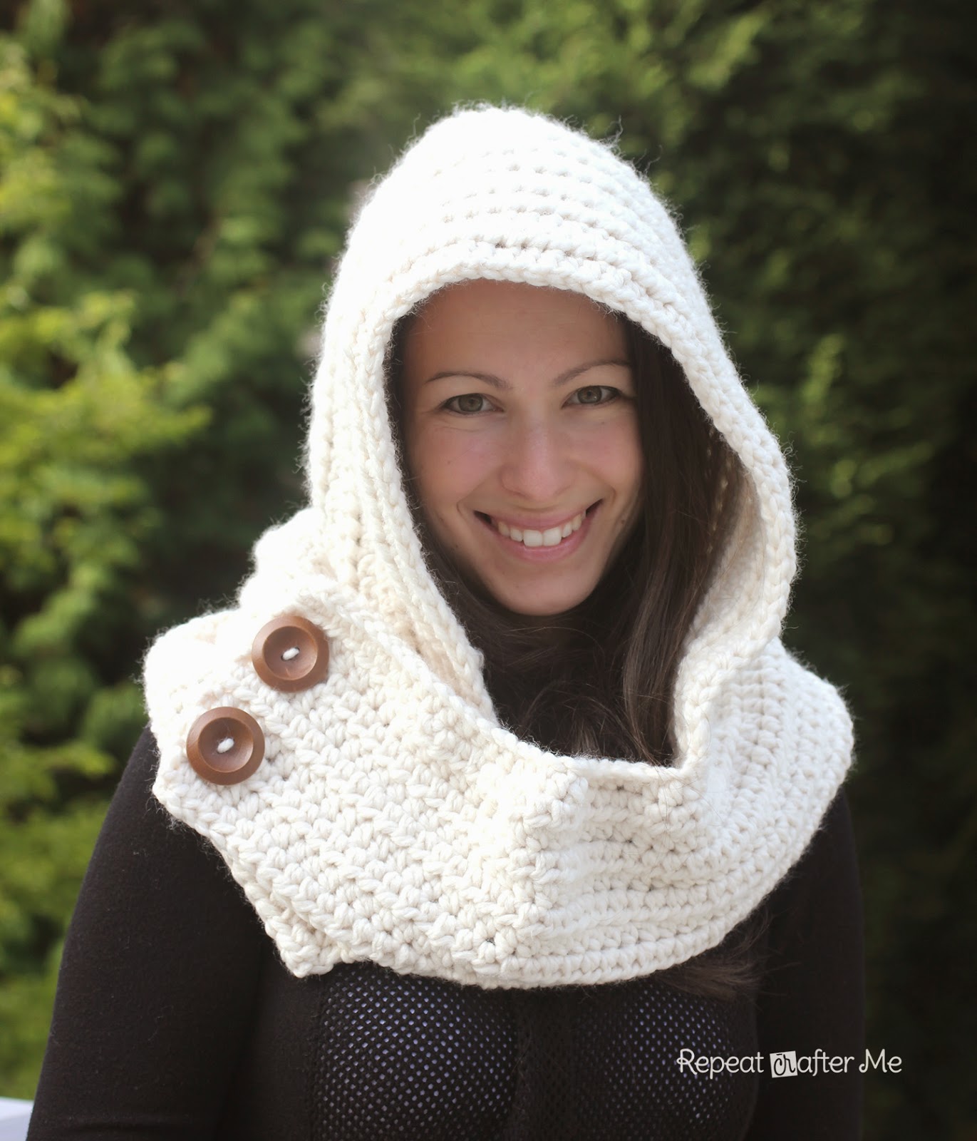 with pattern Hooded free #Scarfie & Quick Thick scarf Cowl  Lion easy knitted hooded  Crochet Brand  Yarn