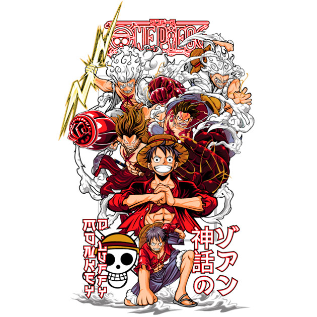 ONE PIECE GEAR 5 FIGHT Vectores de Anime