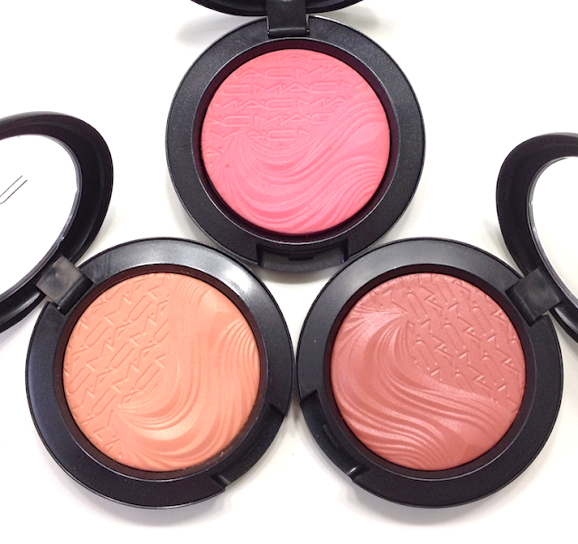 MAc Extra Dimension Blushes Flaming Chic, Blazing Haute, Fiery Impact