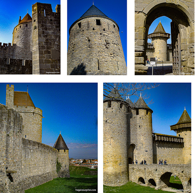 Detalhes da Cidadela Medieval de Carcassonne