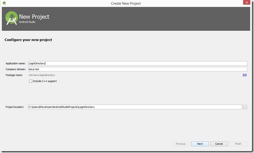 login-new-project