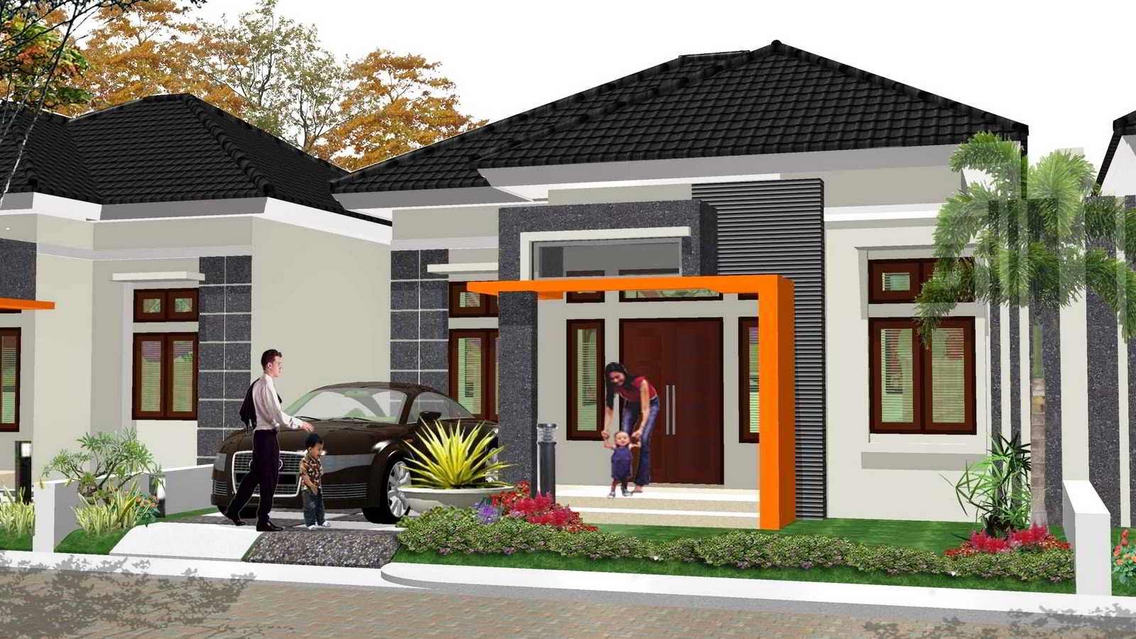 52 Desain Rumah Minimalis Tampak Depan 1 Lantai Modern Sederhana