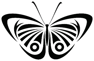 black and white butterfly