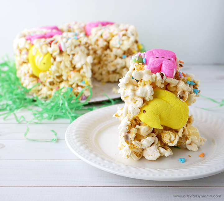 Easter Popcorn Cake Gift Idea