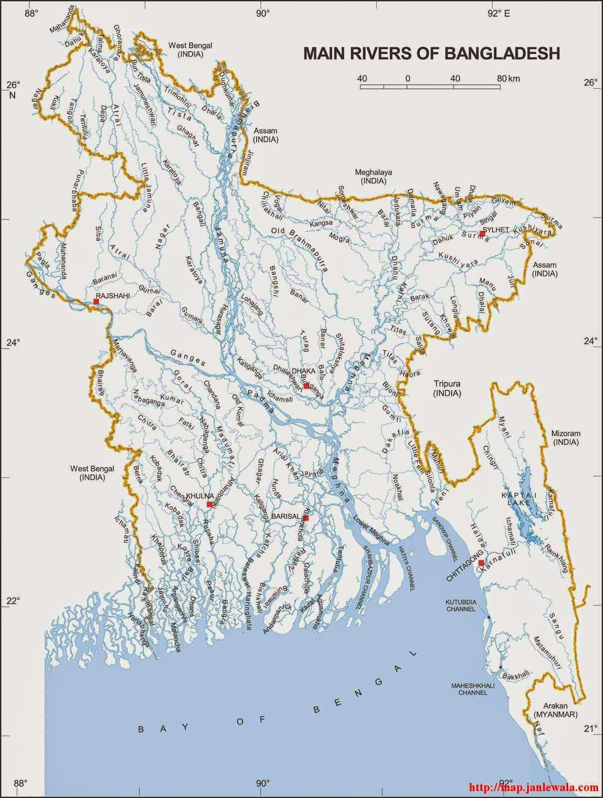 main rivers of bangladesh