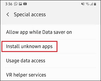 قم بتثبيت Unknown Apps Tab في Android
