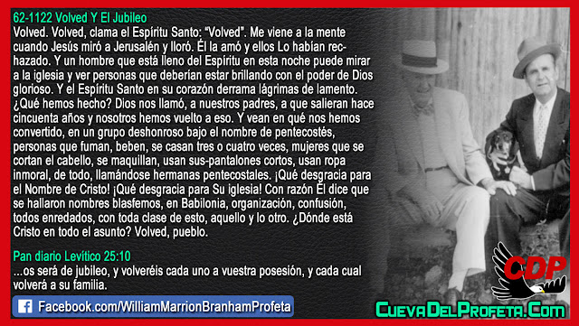 Jesús los amó y ellos Lo habían rechazado - Citas William Branham Mensajes