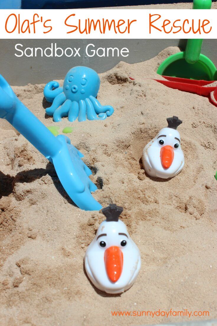 Save Olaf from melting with this fun summer sandbox activity for kids!