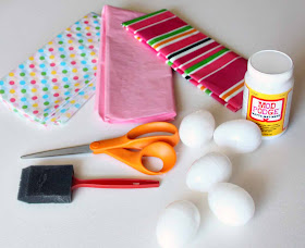 Supplies for Tissue Paper-Covered Easter Eggs by SweeterThanSweets