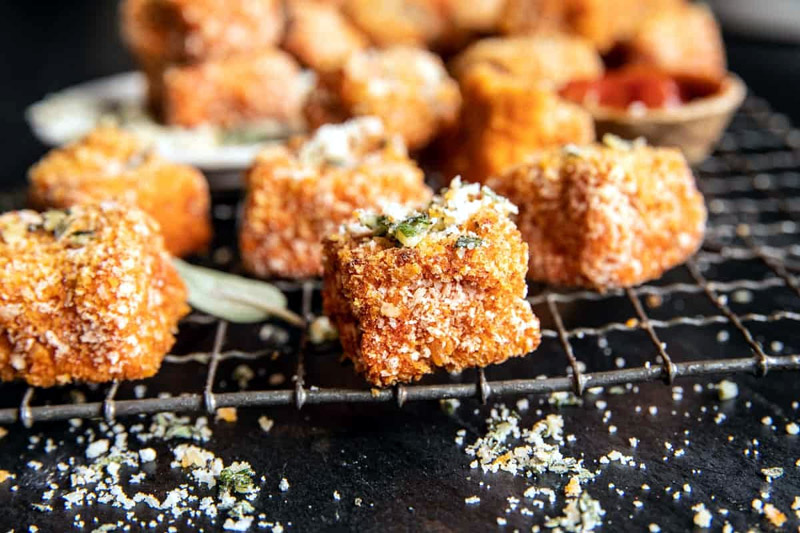 Crispy Cheesy Sweet Potato Bites