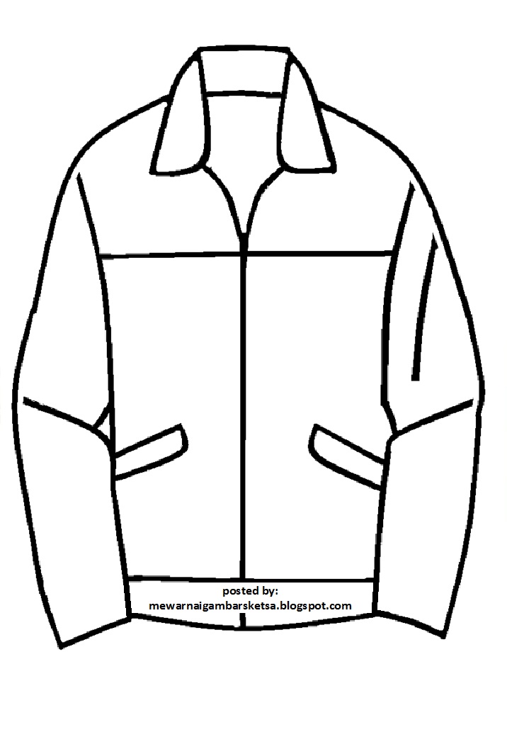  Mewarnai Gambar Mewarnai Gambar Sketsa Jaket 1