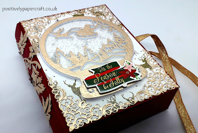 Christmas book box, Faux book box