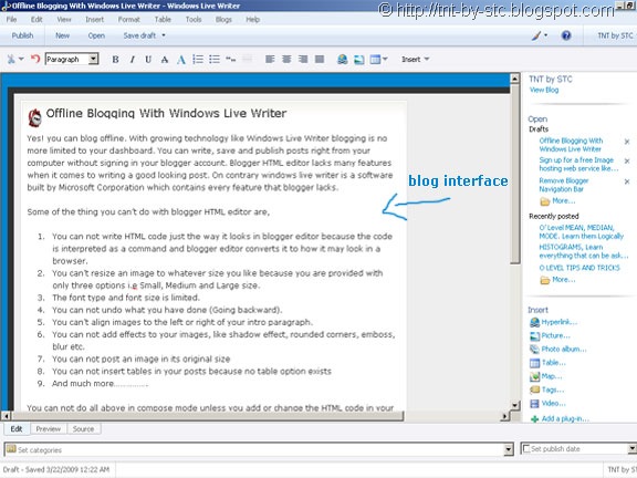 windows live writer interface windows live writer interface