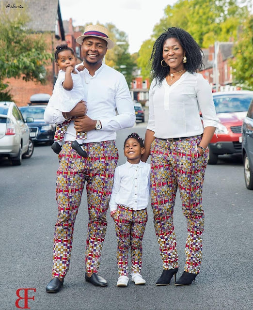 matching african outfits for family, latest african ankara styles for family, parents and kids ankara styles and designs, trendy ankara designs and styles for family, Beautiful Family Ankara Styles