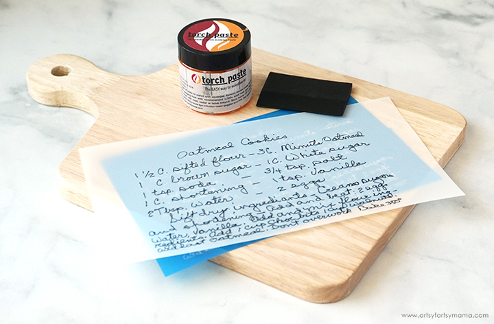 Handwritten Recipe Cutting Board