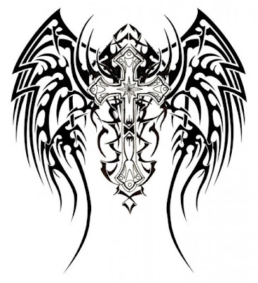 tribal wings cross design