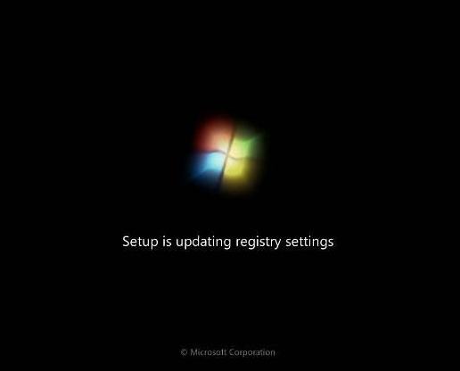 cara instal windows 7, update registry setting