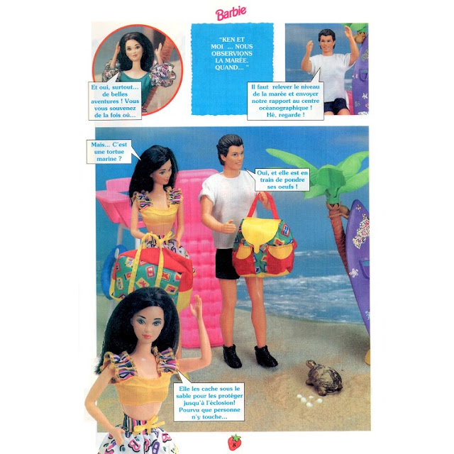 Page deux du roman-photos de Barbie et nos amis des mers.
