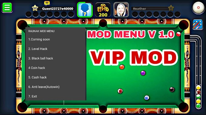 8 ball pool menu VIP 