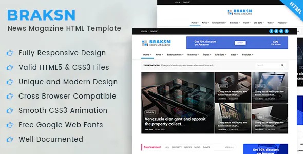 Best News Magazine HTML Template